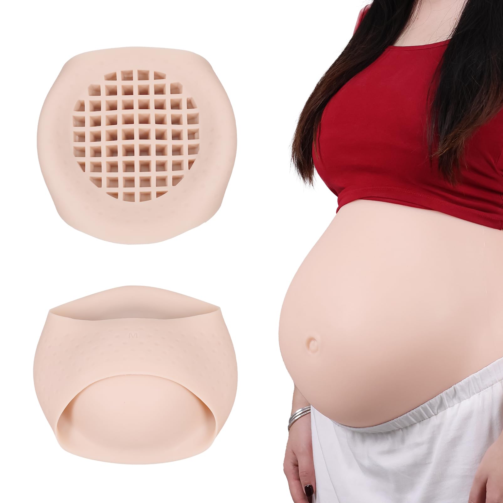 コスプレ 妊婦腹 シリコン偽腹 シリコン太鼓腹 8〜10ヶ月 4600g? 61dQdm5++